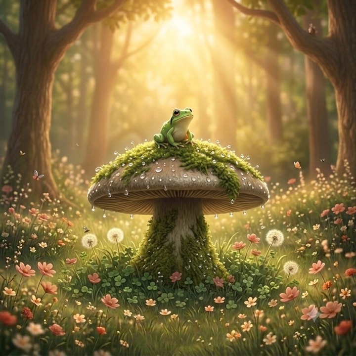 A baby frog, one of the creatures you can give a custom event