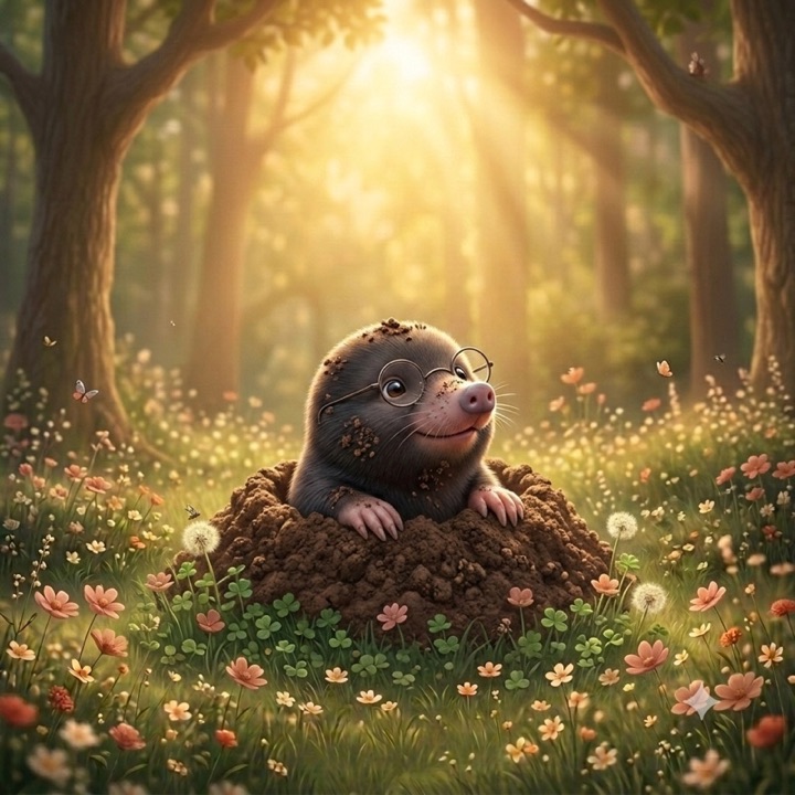 A baby mole, one of the creatures you can give a custom event